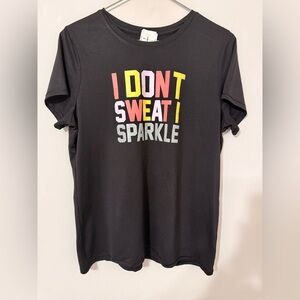 Graphic Tee with Colorful Text